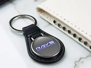 Rays Safety Keychains High-Quality Leather Drift Style